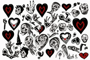bloody heart tattoo idea