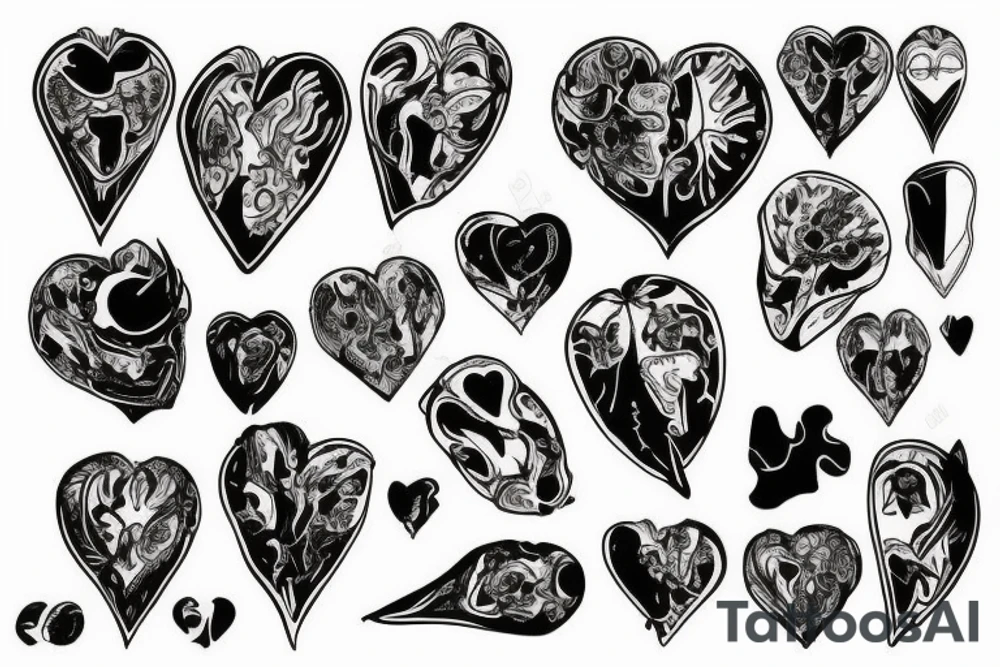 bloody heart tattoo idea