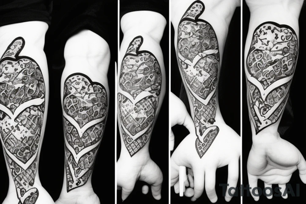 bloody heart tattoo idea