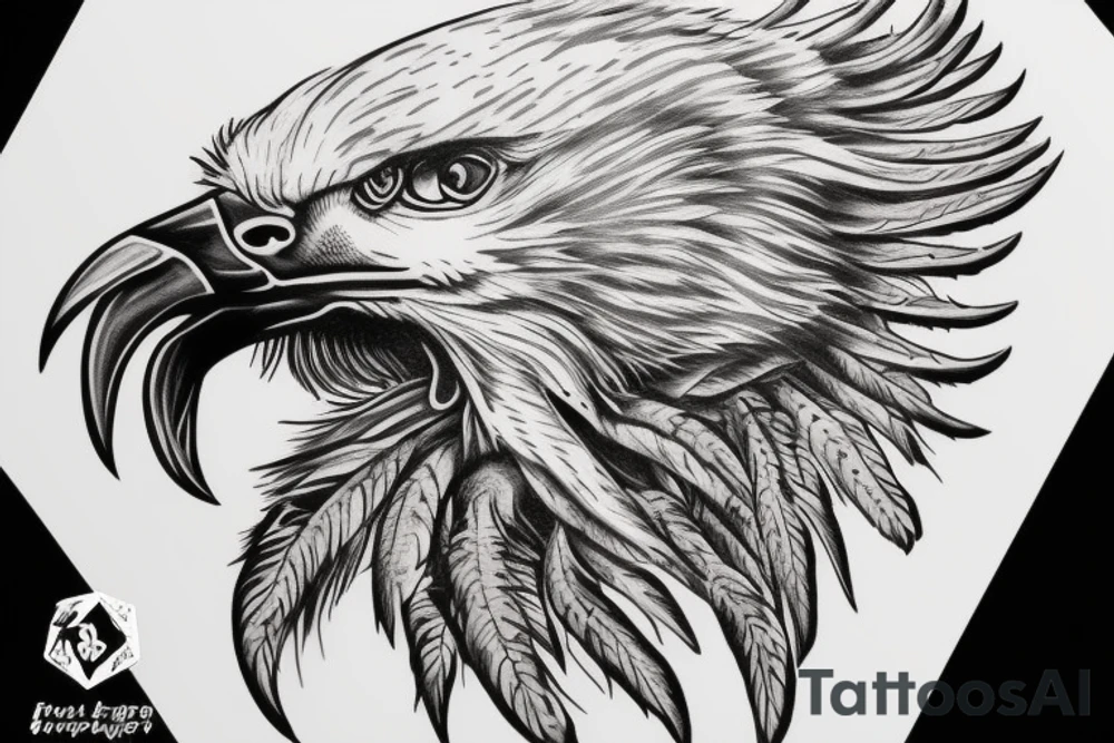 Eagle head tattoo idea