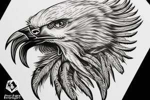 Eagle head tattoo idea