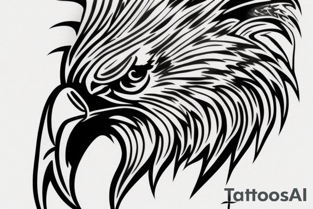 Eagle head tattoo idea