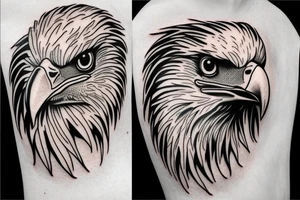 Real eagle head tattoo idea