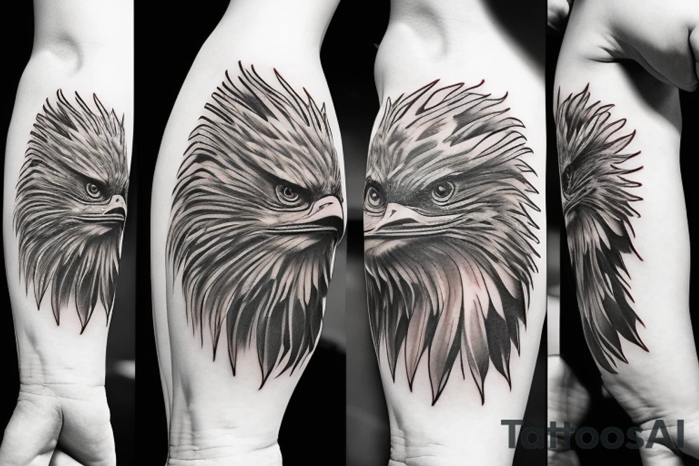 Big eagle claw tattoo idea
