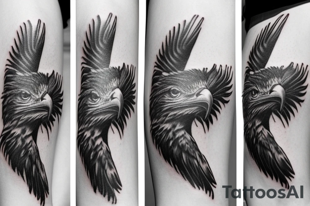 Big eagle claw tattoo idea