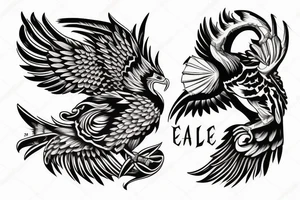 Big eagle claw tattoo idea