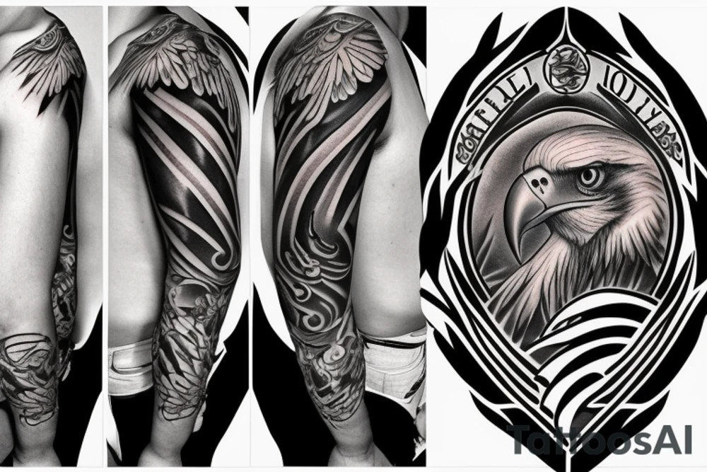 Big eagle claw tattoo idea