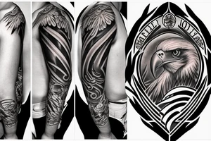 Big eagle claw tattoo idea