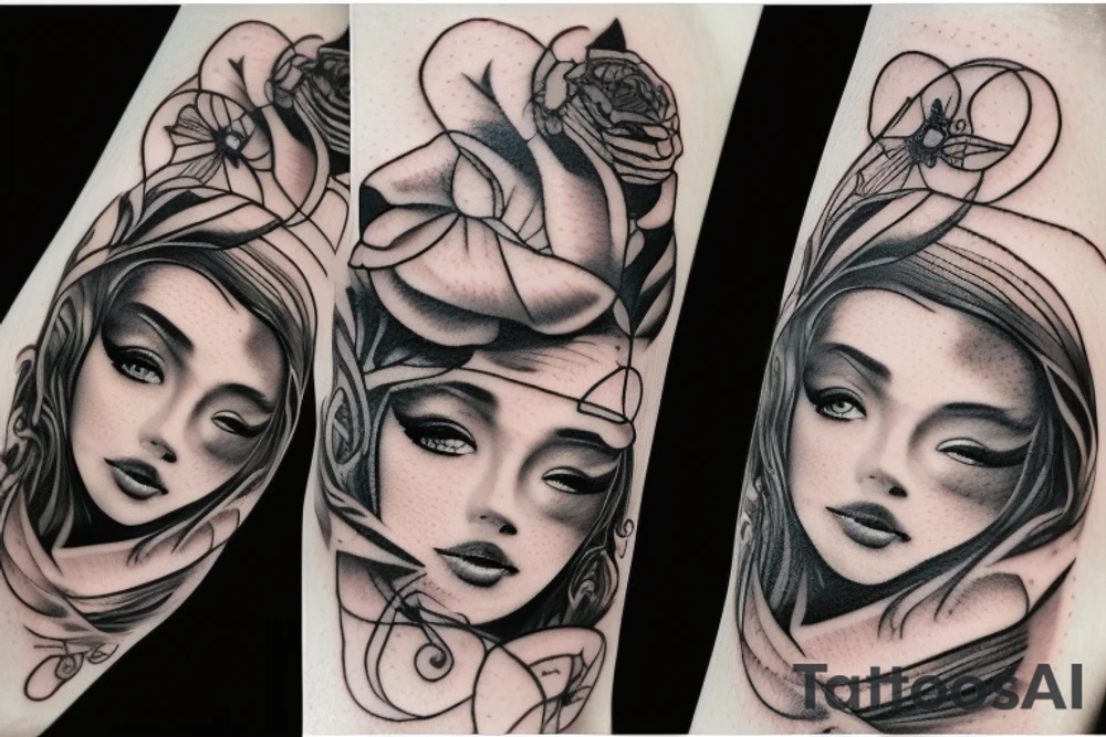 Women eye tattoo idea