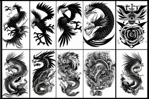 Women eye eagle dragon tattoo idea