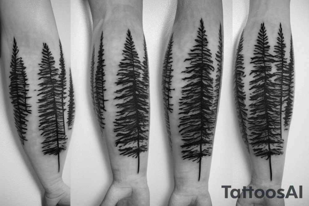 3 pine trees symbolizing my 3 children tattoo idea