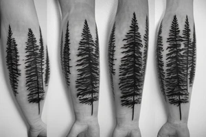 3 pine trees symbolizing my 3 children tattoo idea