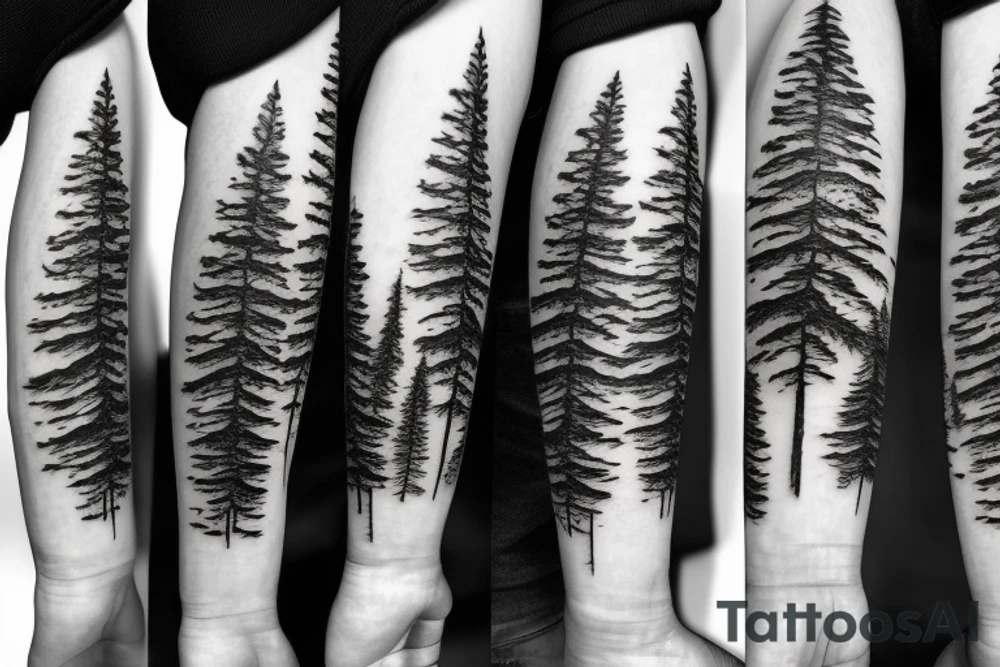3 pine trees symbolizing my 3 children tattoo idea