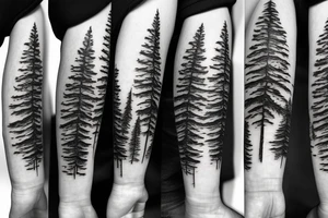 3 pine trees symbolizing my 3 children tattoo idea