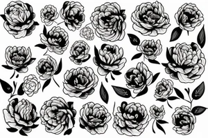 Peony’s and lillis tattoo idea