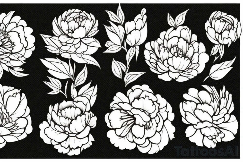Peony’s and lillis tattoo idea