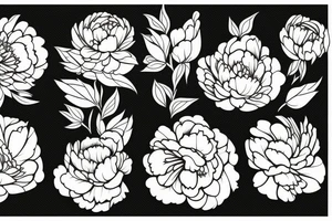 Peony’s and lillis tattoo idea