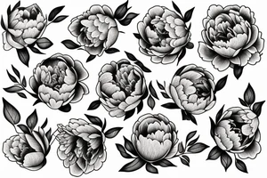 Peony’s and lillis tattoo idea