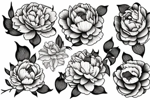 Peony’s and lillis tattoo idea