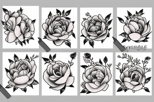 Peony’s and lillis and roses tattoo idea