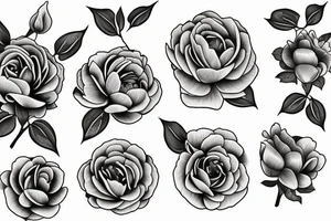 Peony’s and lillis and roses tattoo idea