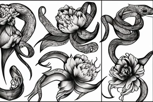 Peony’s and squid tattoo idea