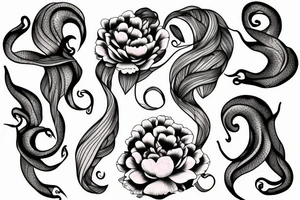 Peony’s and squid tattoo idea