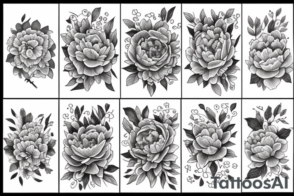 Peony’s and cloudsx tattoo idea
