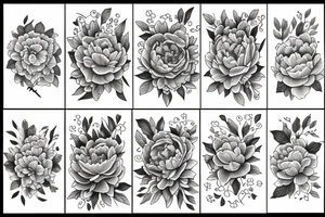 Peony’s and cloudsx tattoo idea