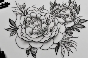 Peony’s and cloudsx tattoo idea