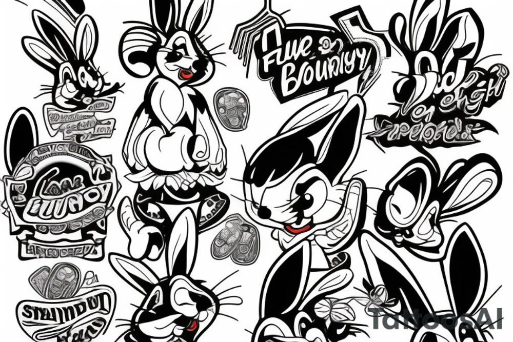 Bugs bunny money tattoo idea