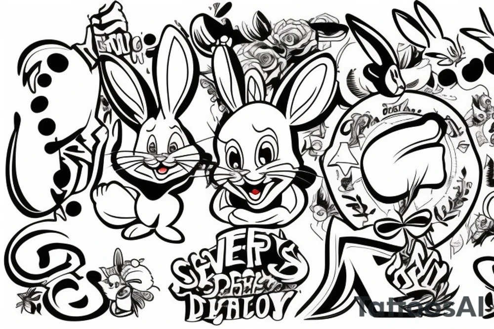 Bugs bunny money tattoo idea