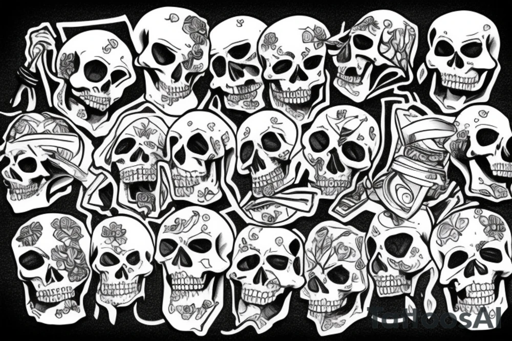 Gangster skeleton tattoo idea