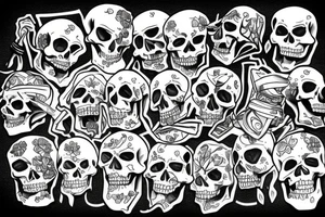 Gangster skeleton tattoo idea