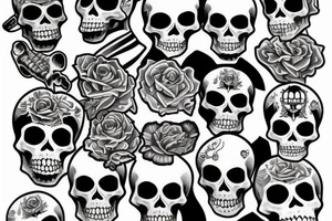 Gangster skeleton tattoo idea