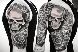 Gangster skeleton tattoo idea