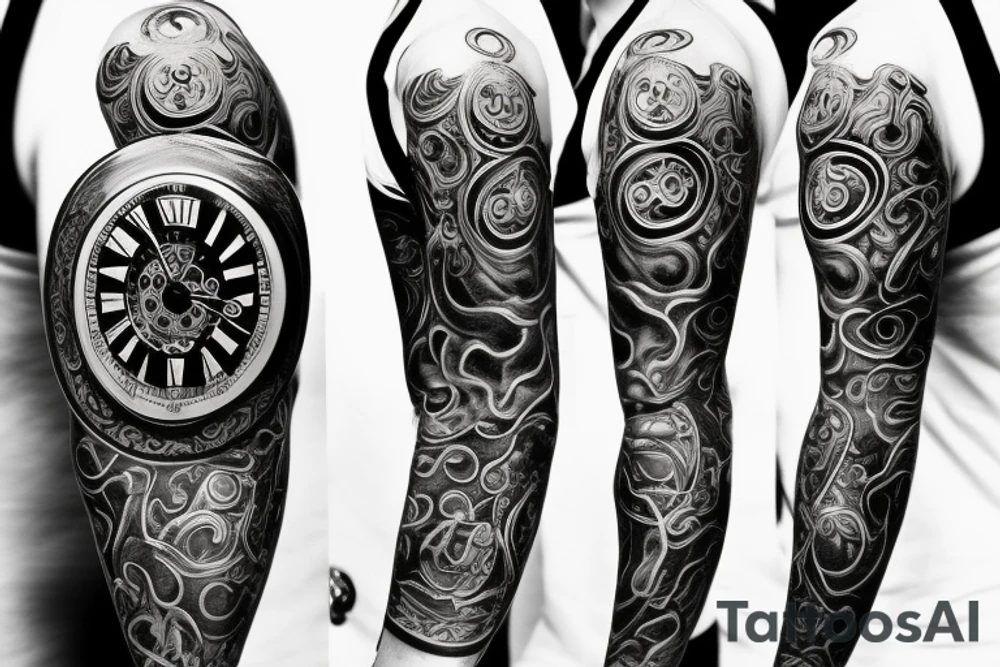 Pocket watch tattoo idea
