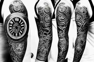 Pocket watch tattoo idea