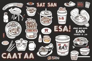 pan asian street food resturant. to represent the job as the food runner and has to include the quote: eat, sleep, chi, repeat. tattoo idea