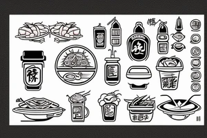 pan asian street food resturant. food runner. eat, sleep, chi, repeat. tattoo idea