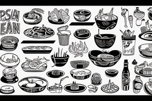 pan asian street food resturant. food runner. eat, sleep, chi, repeat. tattoo idea
