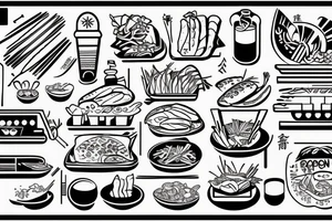 pan asian street food resturant. food runner. eat, sleep, chi, repeat. tattoo idea