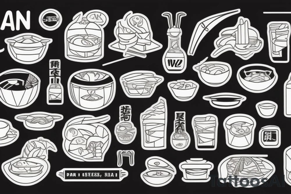pan asian street food resturant. food runner. eat, sleep, chi, repeat. tattoo idea