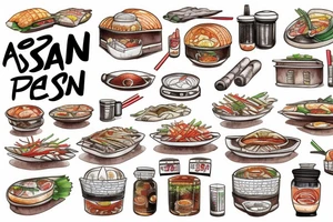 pan asian street food resturant. food runner. eat, sleep, chi, repeat. tattoo idea