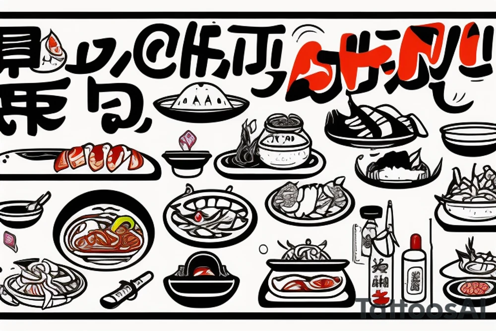 asian street food resturant called chi. food runner. eat, sleep, chi, repeat. tattoo idea