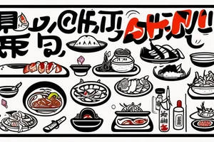asian street food resturant called chi. food runner. eat, sleep, chi, repeat. tattoo idea