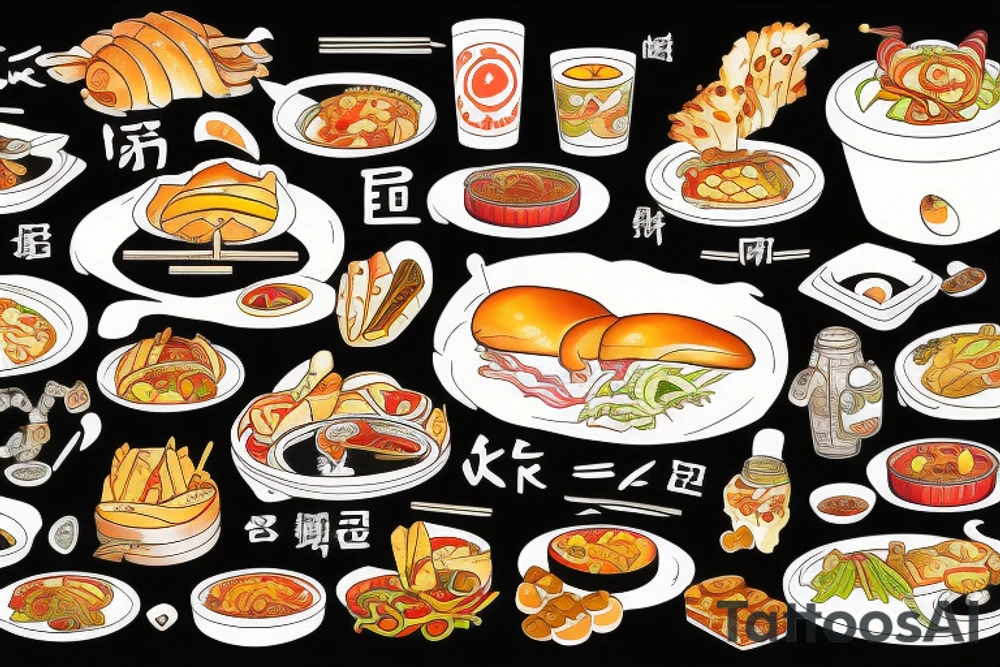 asian street food resturant called chi. food runner. eat, sleep, chi, repeat. tattoo idea