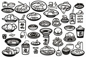 asian street food resturant called chi. food runner. eat, sleep, chi, repeat. tattoo idea