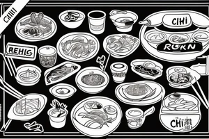 asian street food resturant called chi. food runner. eat, sleep, chi, repeat. tattoo idea