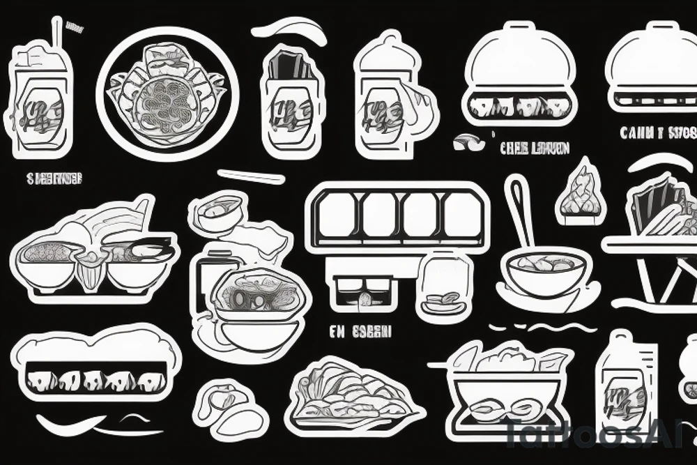 asian street food resturant called chi. food runner. eat, sleep, chi, repeat. tattoo idea
